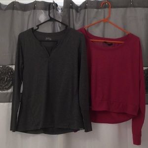 Two long sleeve t-shirts